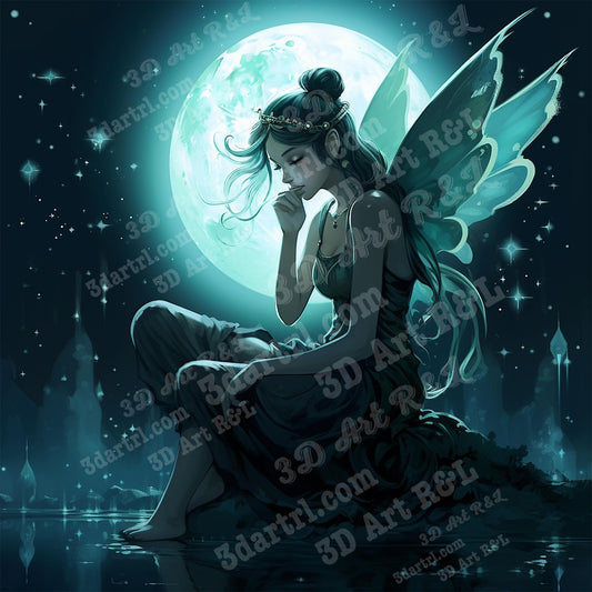 Fairy Luna , 80 X 80 cm