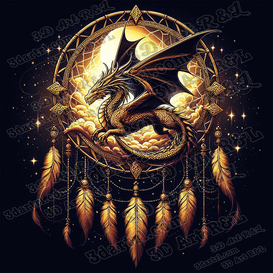 Dragon mystique 80 x 80 cm