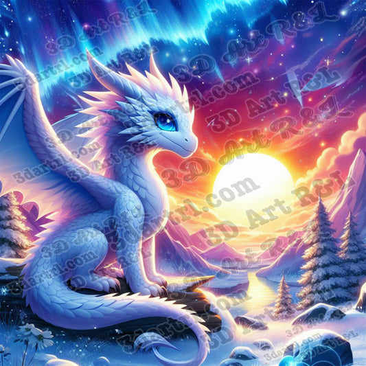 Snow dragon, 80 X 80 cm