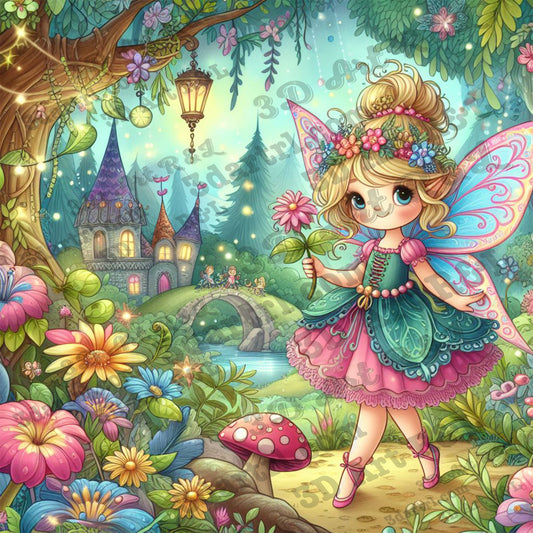 Little princess fairy, 80 X 80 cm