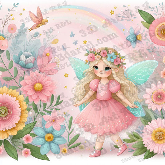 Princesse pastel, 70 X 70 cm