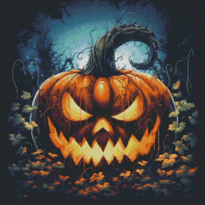 Bewitched pumpkin, 60 X 60 cm