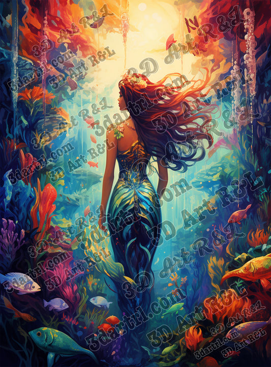 Mermaid Travel, 100X73 cm